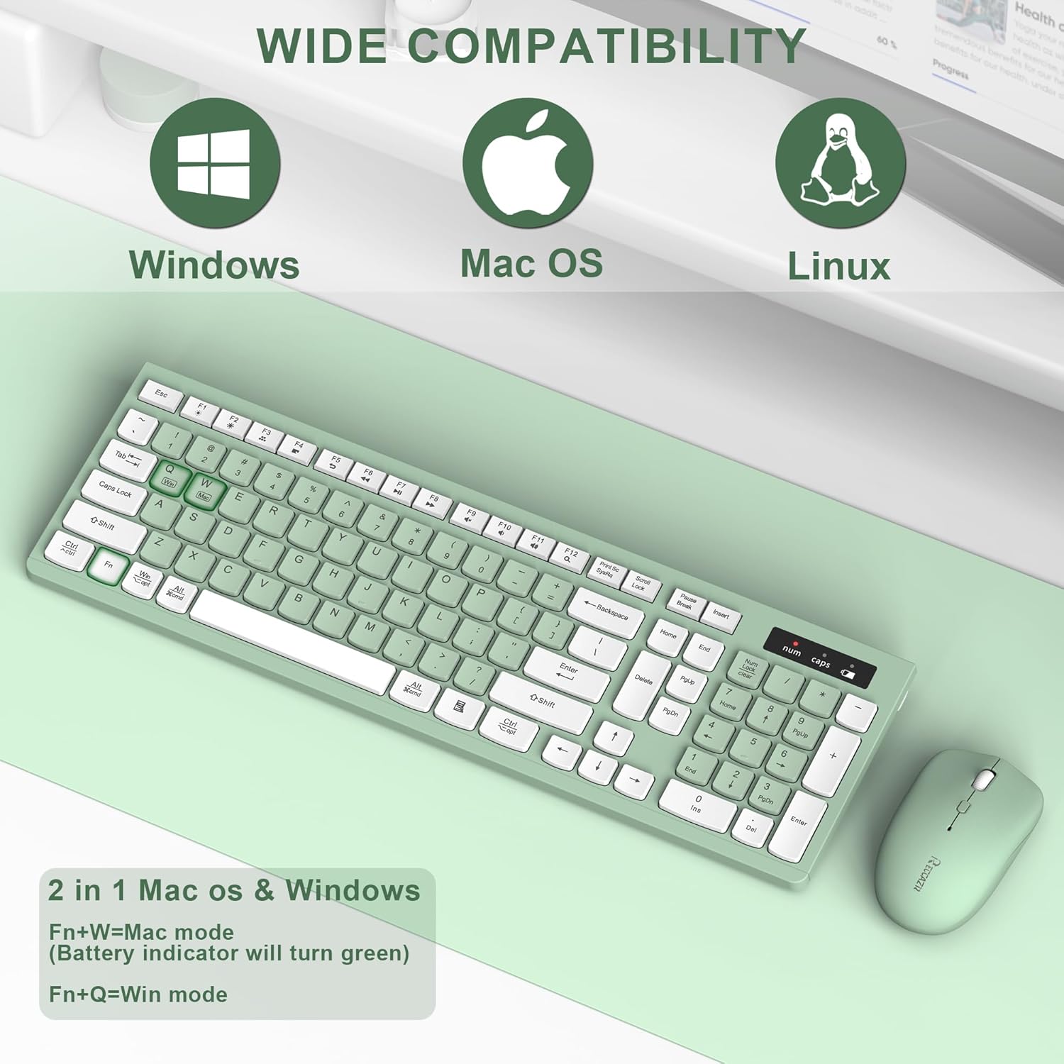 Detalle 2 de Wireless Keyboard and Mouse Combo 1600 DPI