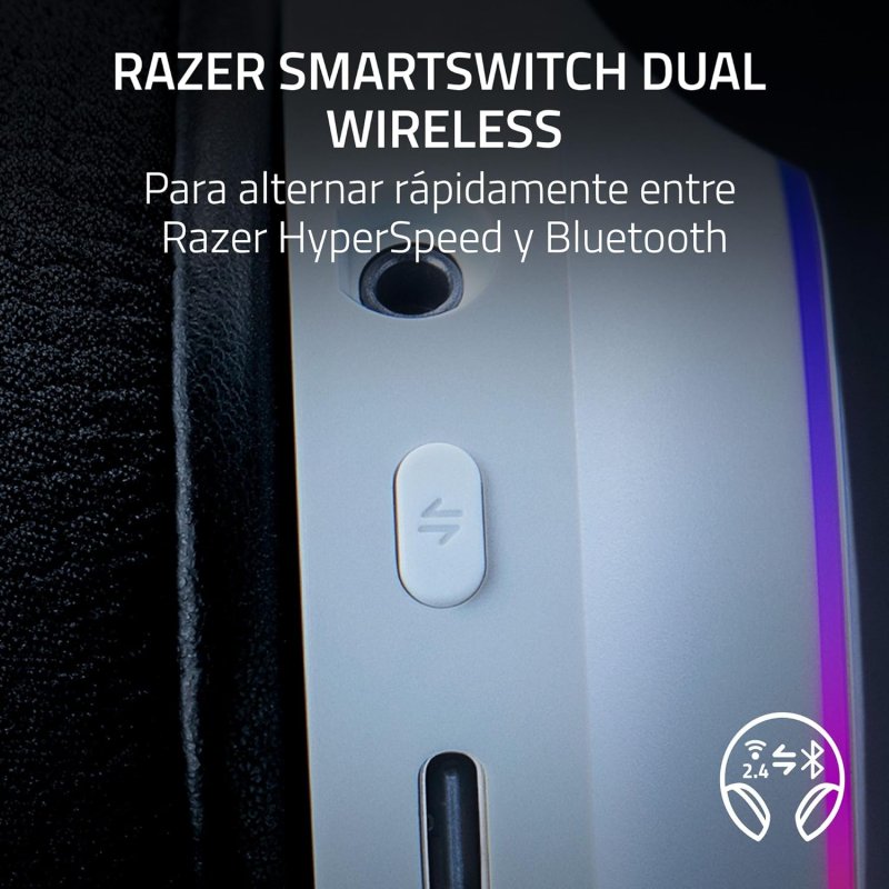 Thumbnail 3 de Razer Barracuda X Chroma: Auriculares Gaming Inalámbricos 2.4GHz/Bluetooth Blancos