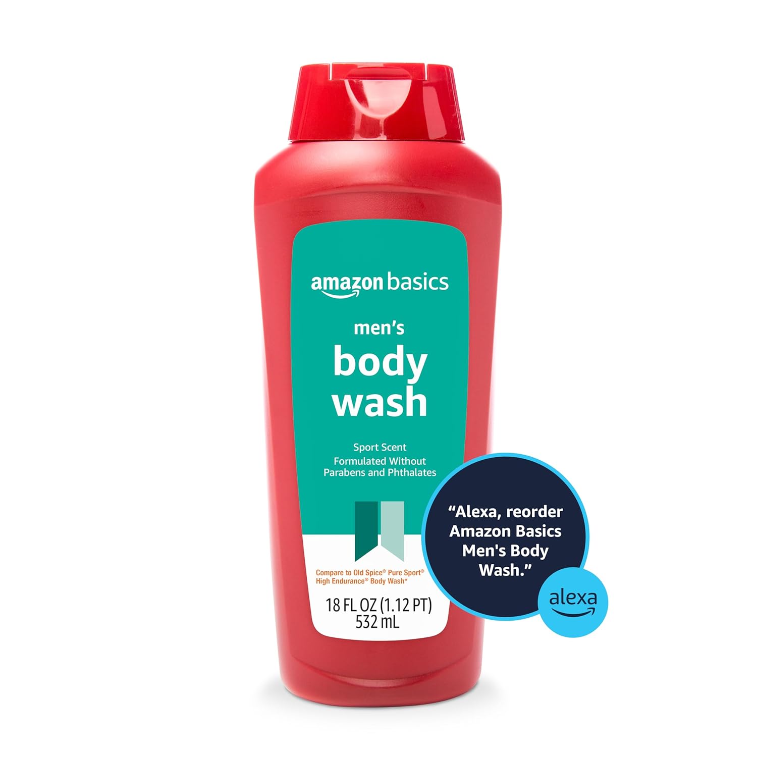 Thumbnail 4 de Amazon Basics Men’s Body Wash (Sport Scent) — Paraben & Phthalate Free, 18 fl oz, 6-Pack