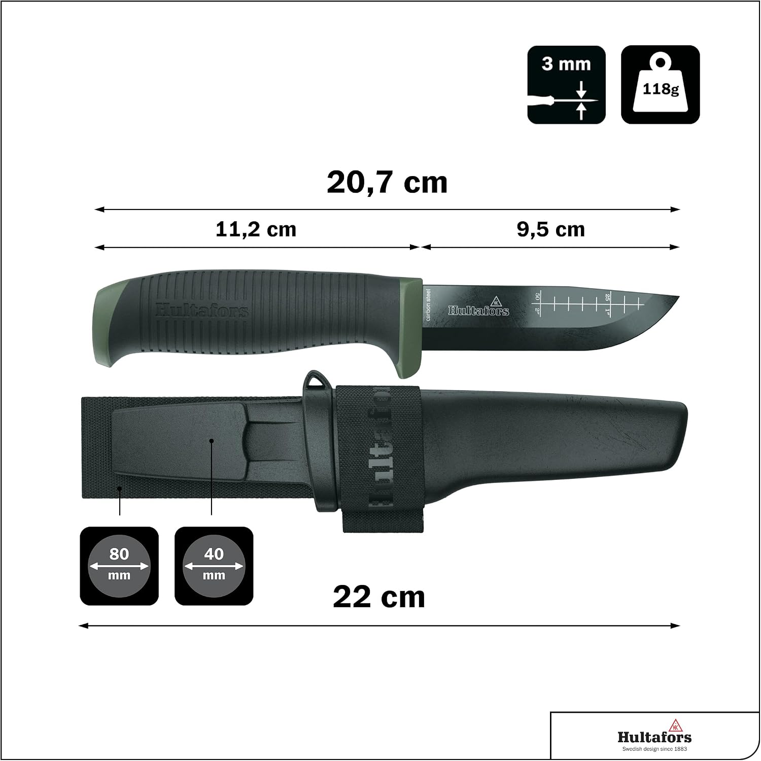 Detalle 2 de Hultafors outdoor knife 380270