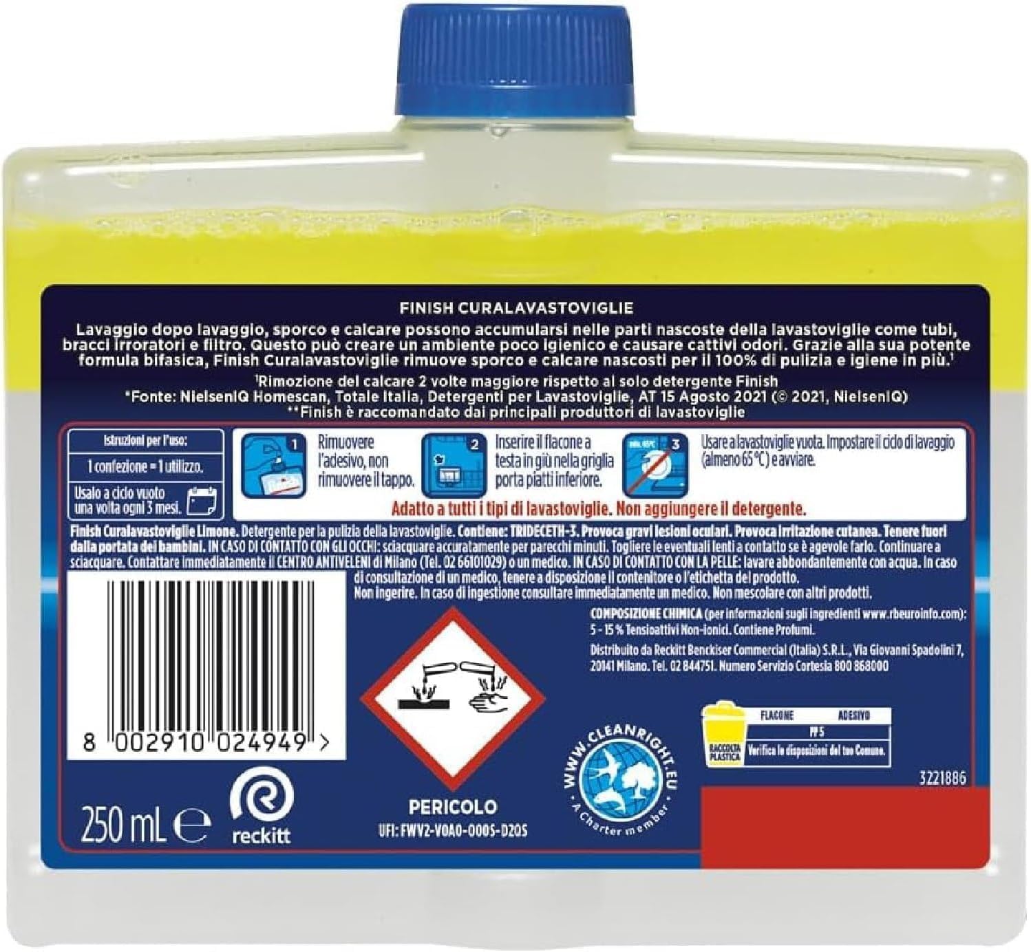 Thumbnail 2 de Finish Curalavastoviglie Additivo 2x250 ml Limone