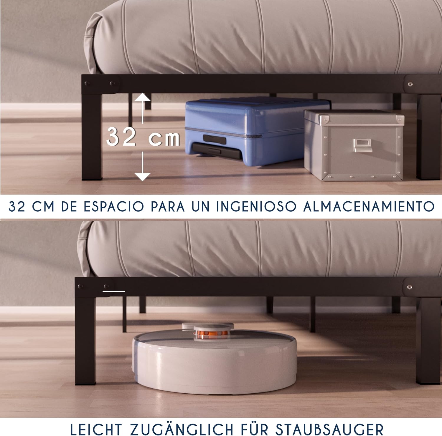Thumbnail 4 de Dreamzie Cama King Size 200x200 cm, Altura 35 cm