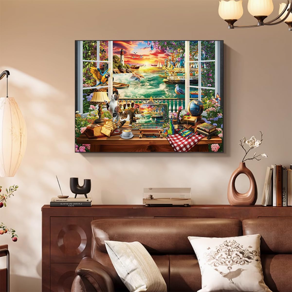 Thumbnail 3 de HUADADA 1000-Piece Jigsaw Puzzle: Fairy Tale Outside the Window for Adults