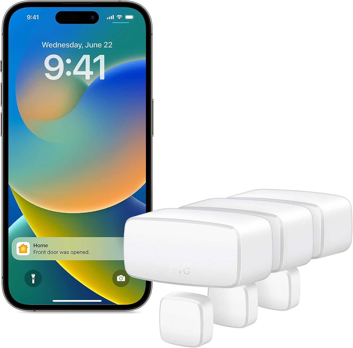 Detalle de Eve Door & Window (Matter) 3 pezzi – sensori smart di contatto per porte e finestre