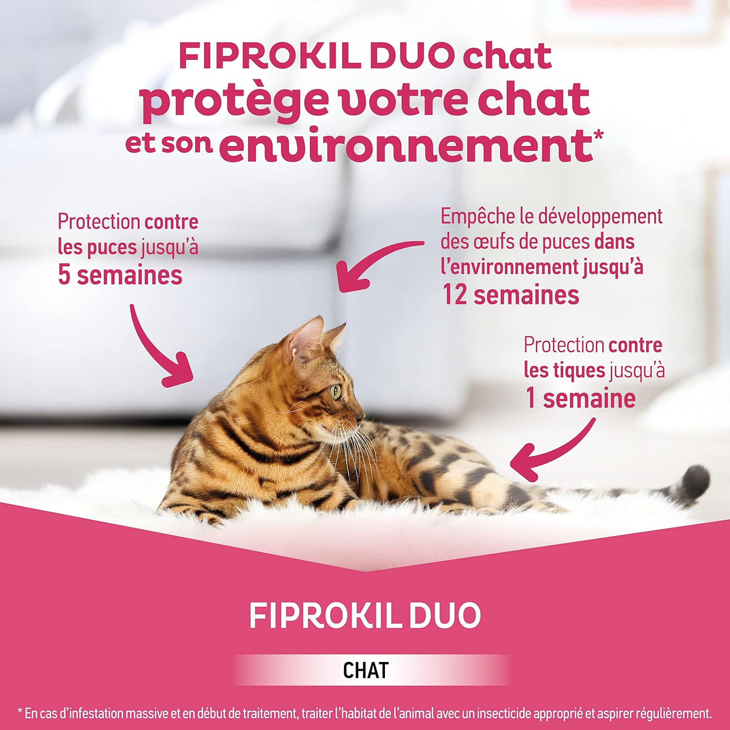 Detalle de Fiprokil Duo Chats 2 pipettes 🐱