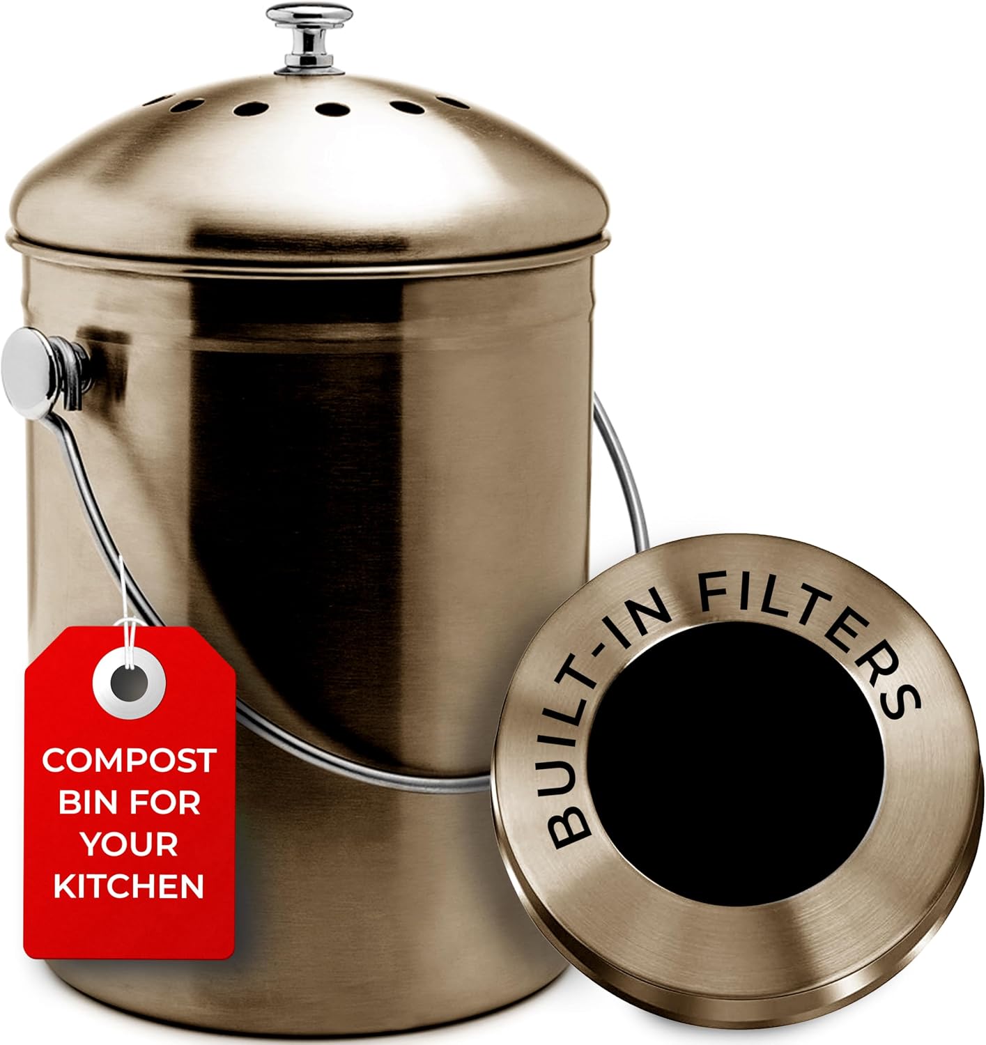 Detalle de EPICA Countertop Compost Bin 1.3 Gallon