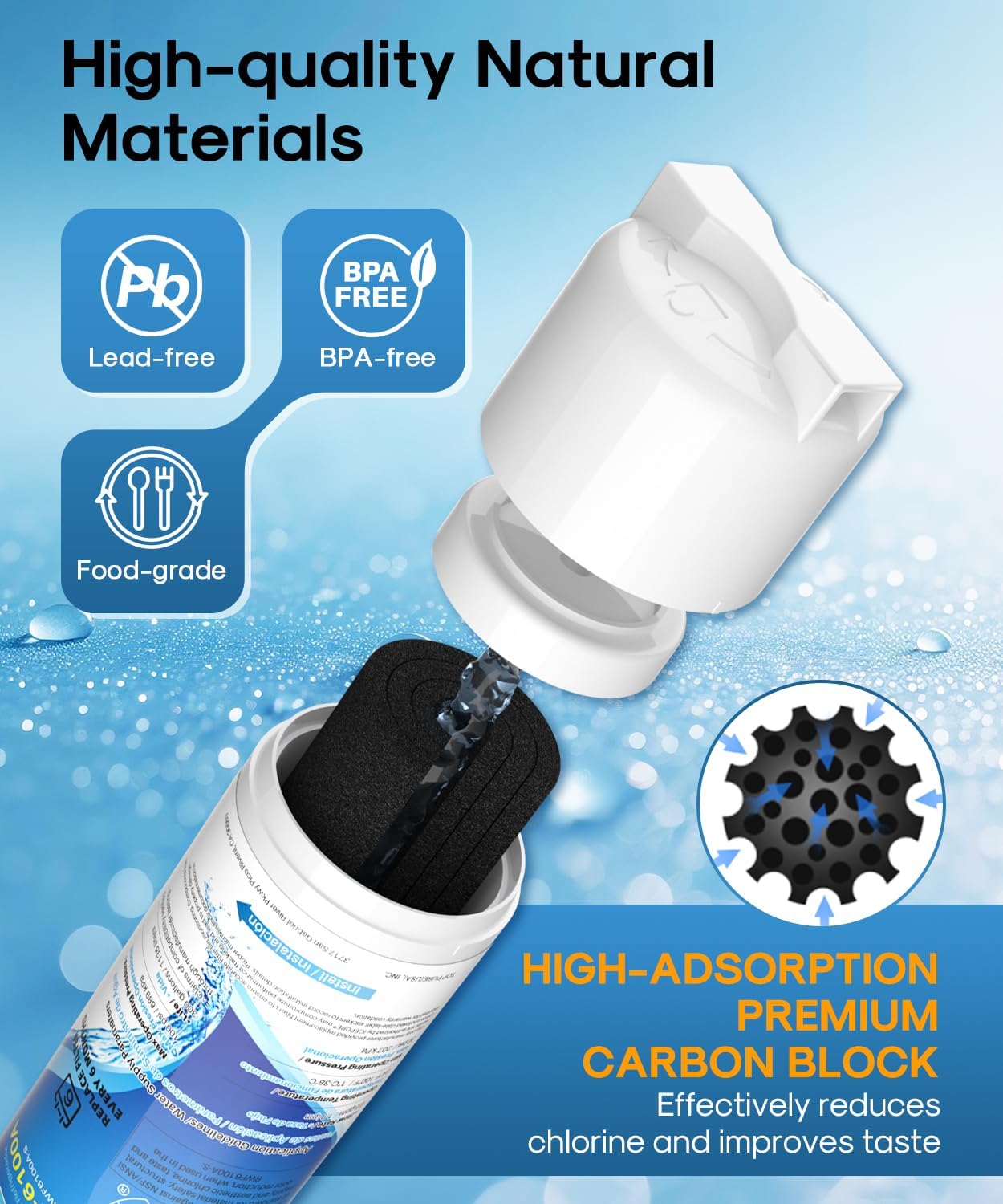 Detalle de ICEPURE Refrigerator Water Filter 3-Pack