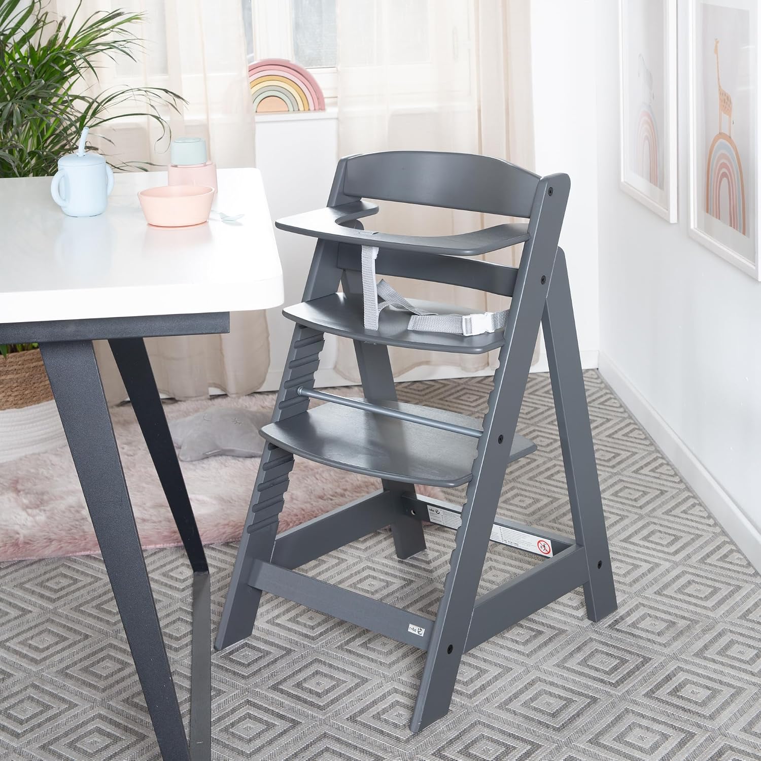 Thumbnail 6 de roba Babyhochstuhl Sit Up Flex – Mitwachsender Hochstuhl aus Holz, Anthrazit