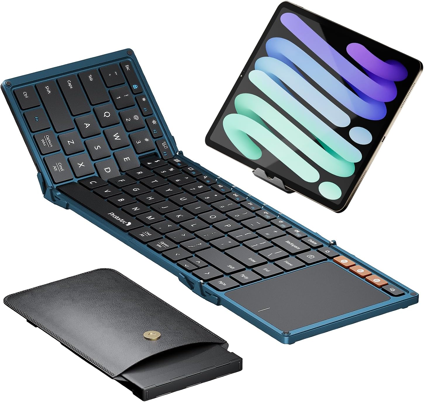Detalle de ProtoArc XK01 TP Foldable Keyboard with Touchpad, 88 Keys, Bluetooth 5.1