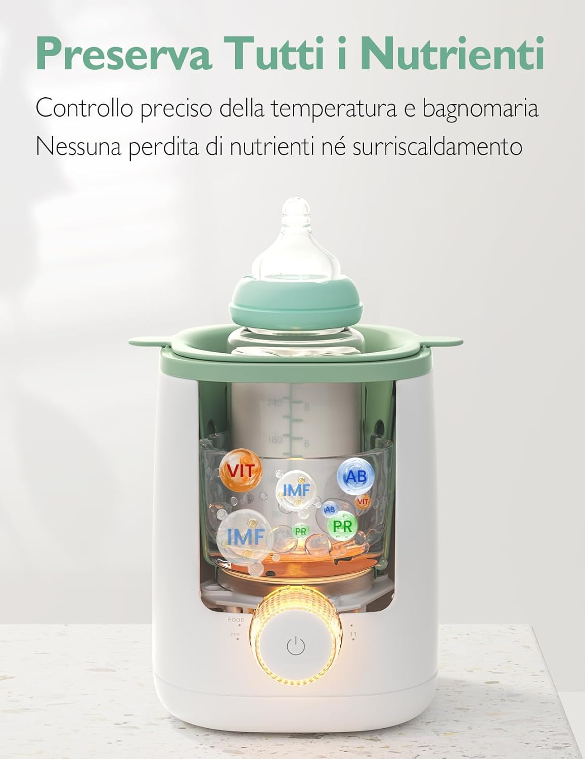Thumbnail 3 de Momcozy MW02 Nutri ScaldaBiberon Baby: controllo temperatura, luce notturna e 9 funzioni integrate