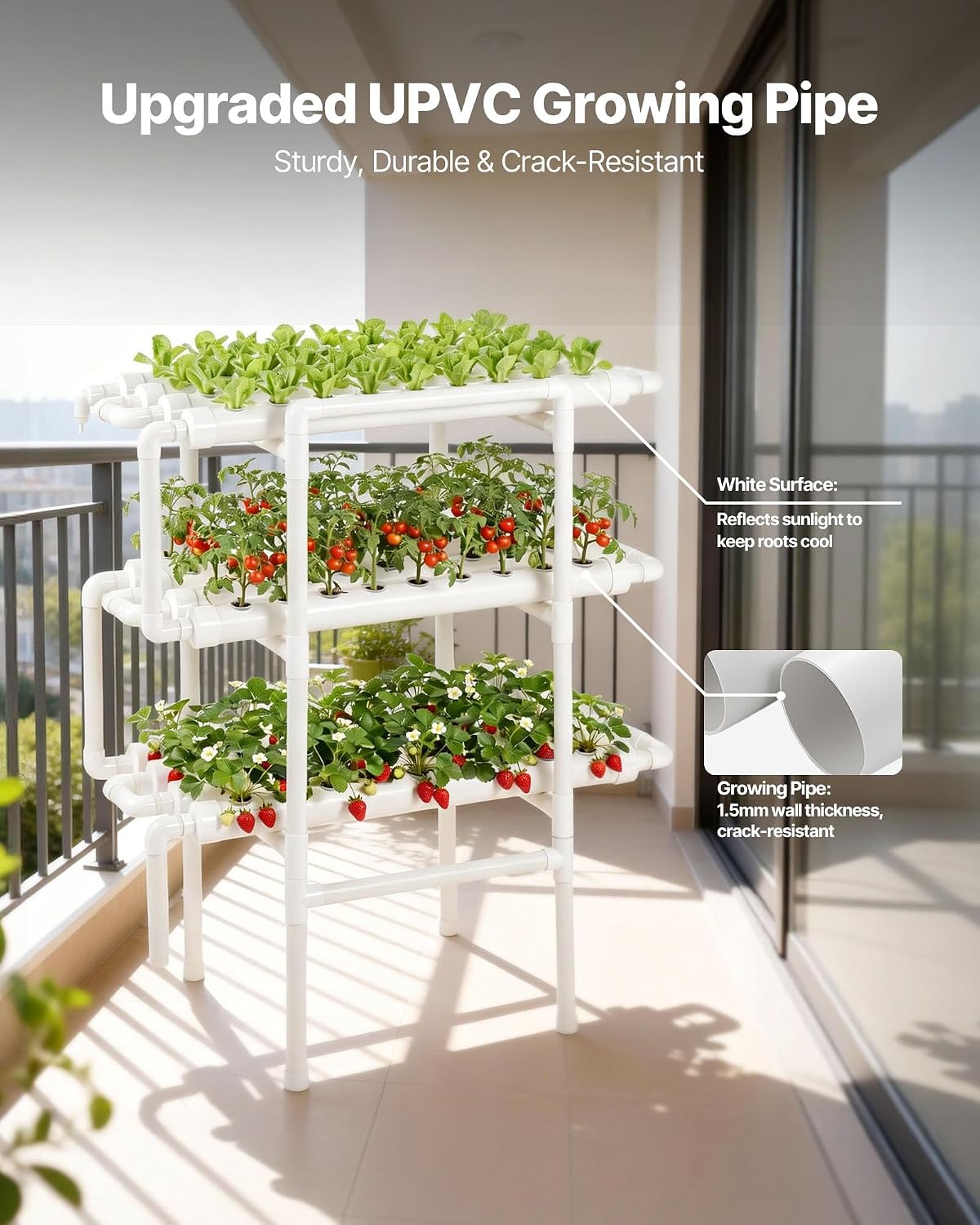 Detalle 1 de VEVOR Hydroponic Growing System 108 Sites