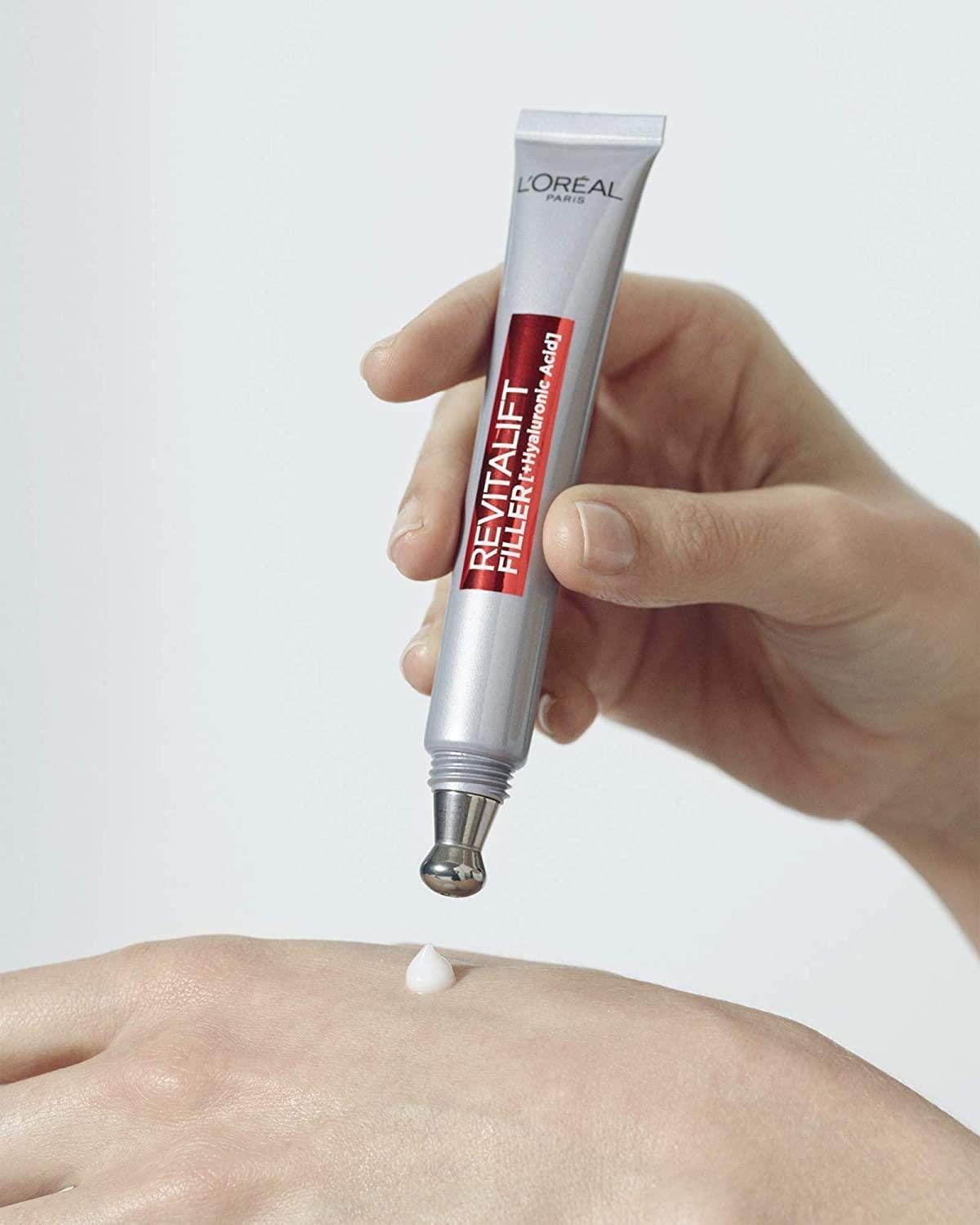 Detalle de L’Oréal Paris Revitalift Filler Augenpflege – Hyaluronsäure‑Konzentration trifft Augenpartie