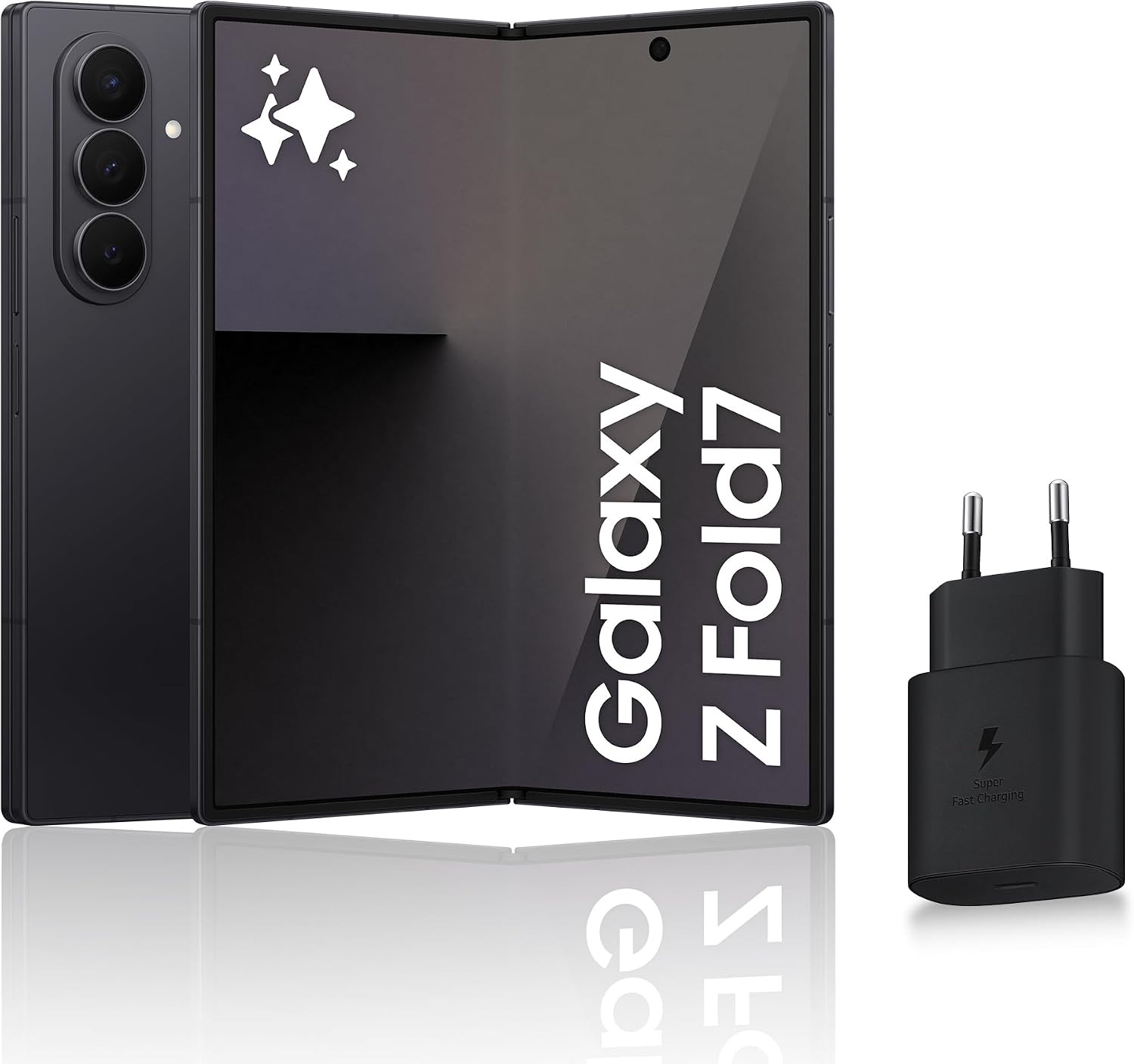 Detalle de Samsung Galaxy Z Fold7 – Smartphone Android 5G, 256 Go, Noir Absolu, déverrouillé, chargeur 25W inclus
