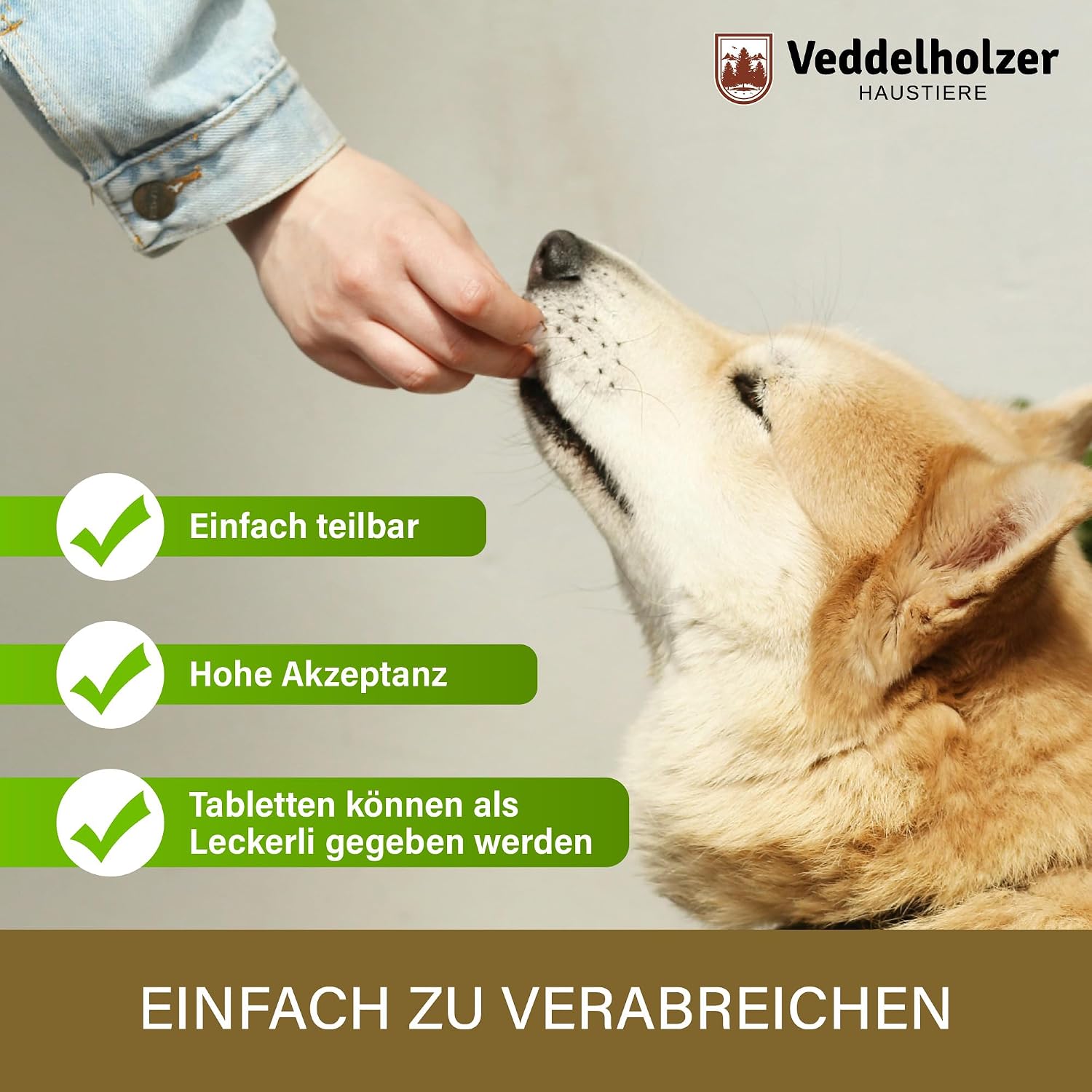 Detalle de Veddelholzer 50 Diarrhoe Kautabletten – Diät-Ergänzungsmittel für Hunde & Katzen mit Präbiotika & pflanzlichen Inhaltsstoffen