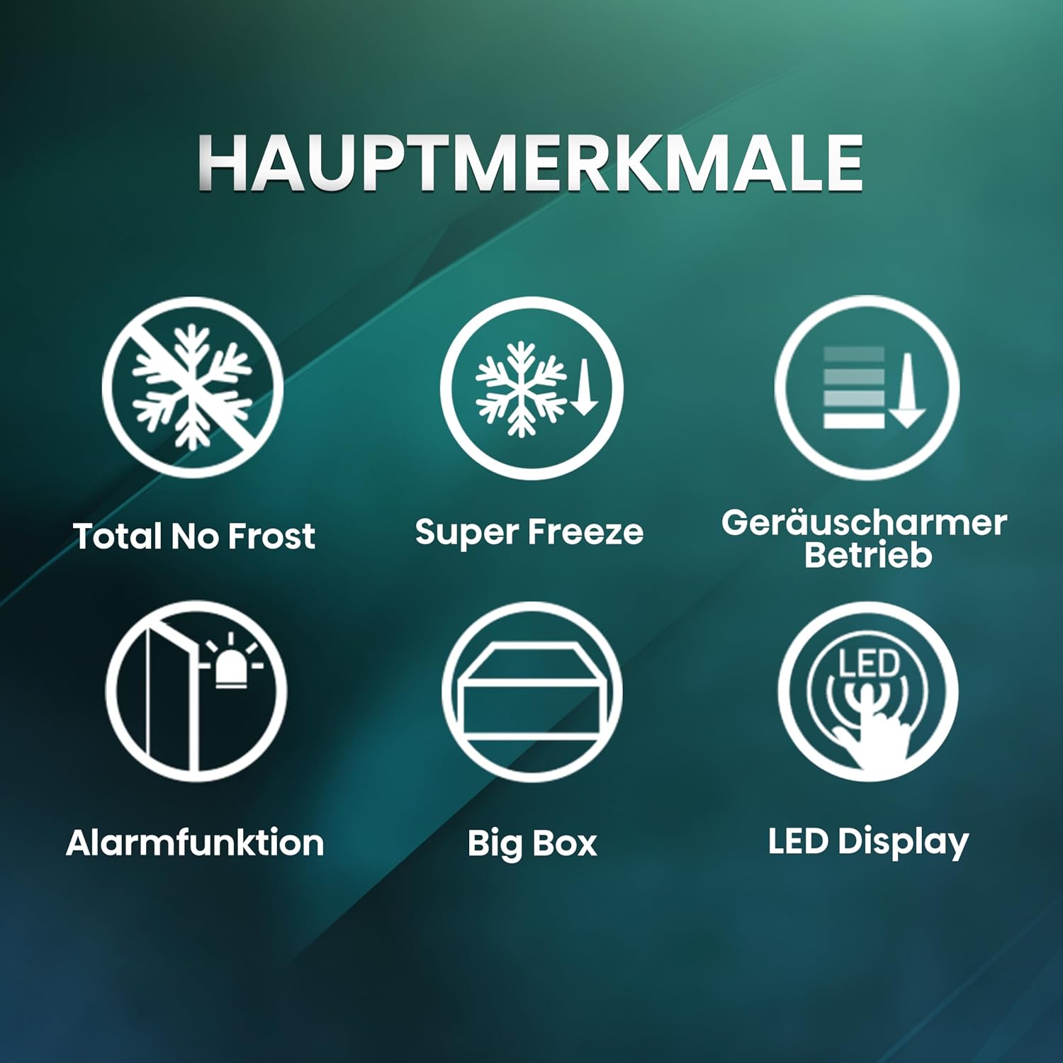 Detalle de Hisense FV191N4AW2 Gefrierschrank – TotalNoFrost, SuperFreeze und Multiflow 360° im Detail