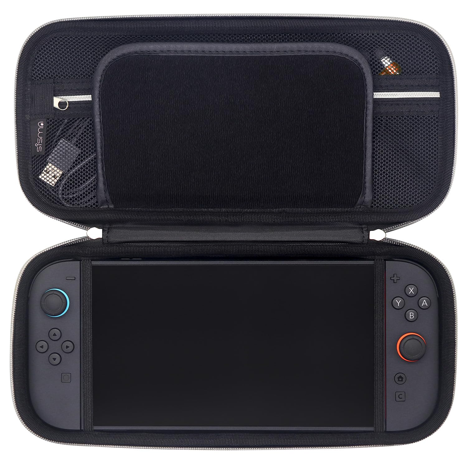 Thumbnail 4 de sisma Slim Carrying Case for Nintendo Switch 2 (Hard Shell) with 12 Game Card Holders, Black