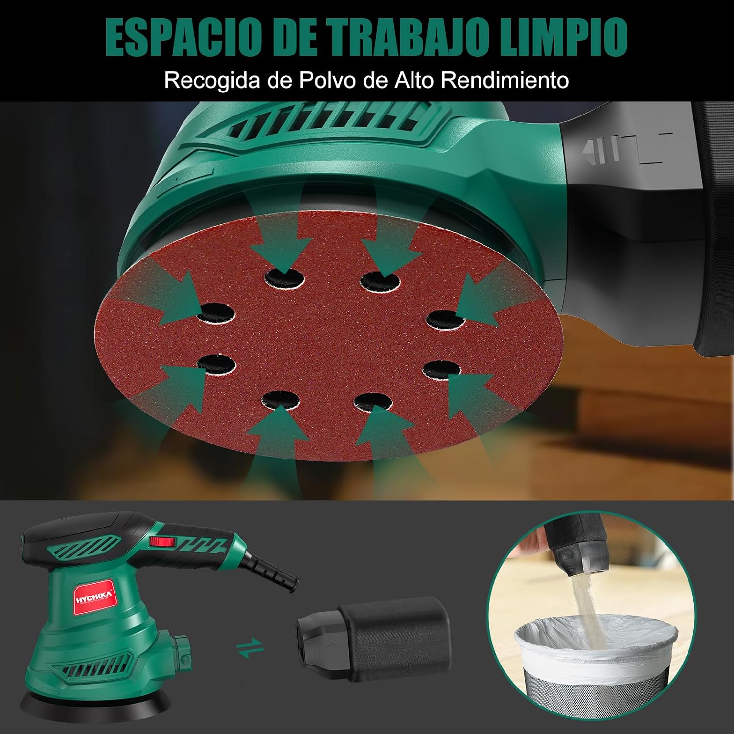 Thumbnail 4 de HYCHIKA Lijadora Orbital 300W 125 mm