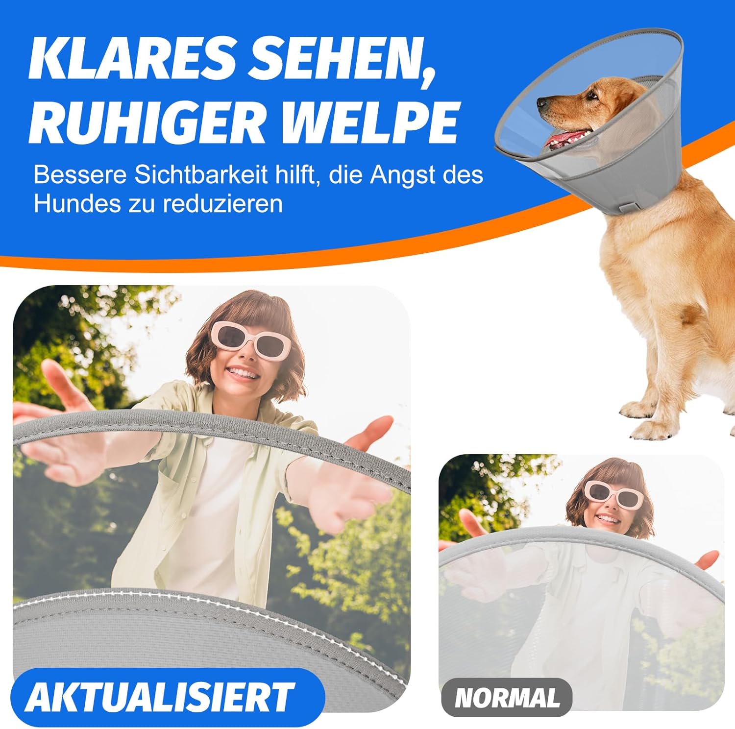 Thumbnail 5 de Supet Halskrause für Hunde (Deep Grey-S) – konische Wundleckschutz-Kegel statt aufblasbarem Donut