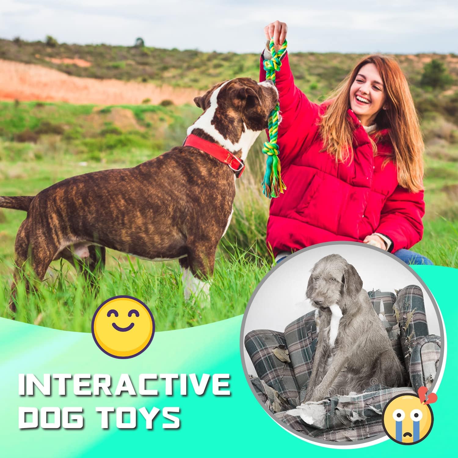 Thumbnail 4 de SHARLOVY XL Dog Chew Toys 14 Pack