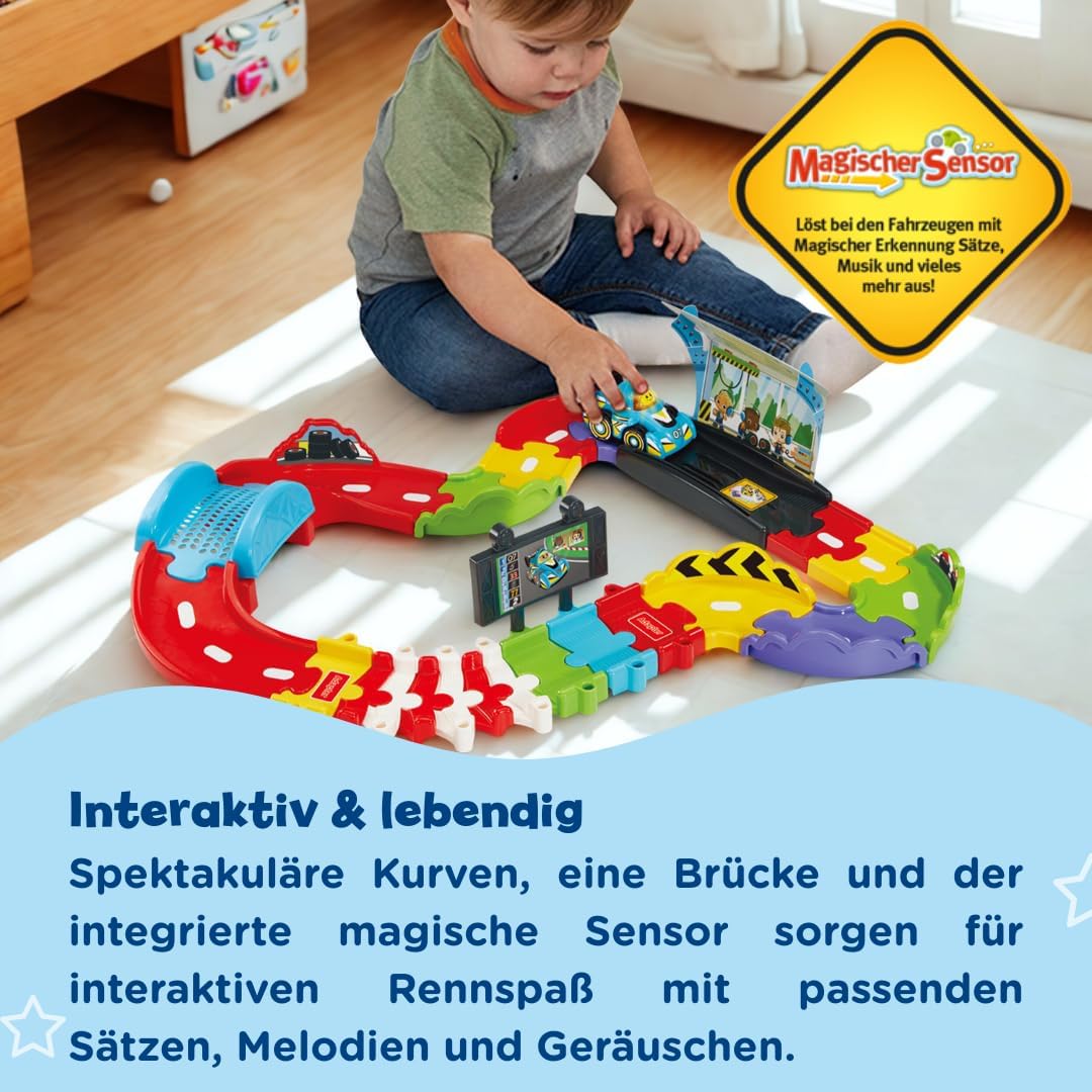 Detalle de VTech Tut Tut Baby Flitzer Kleine racebaan met magische sensor en geluiden
