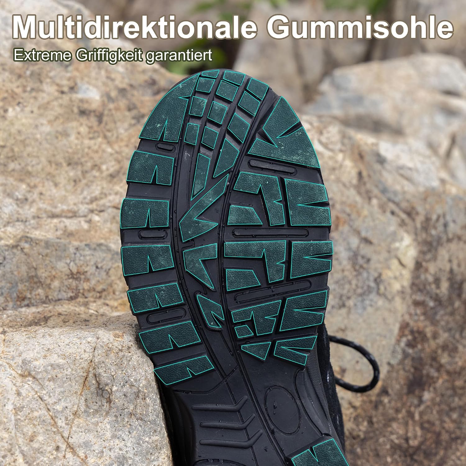 Detalle de EARLDE Herren Wanderschuhe Knöchelhoch – Wasserdichte Trekkingstiefel für Outdoor-Abenteuer