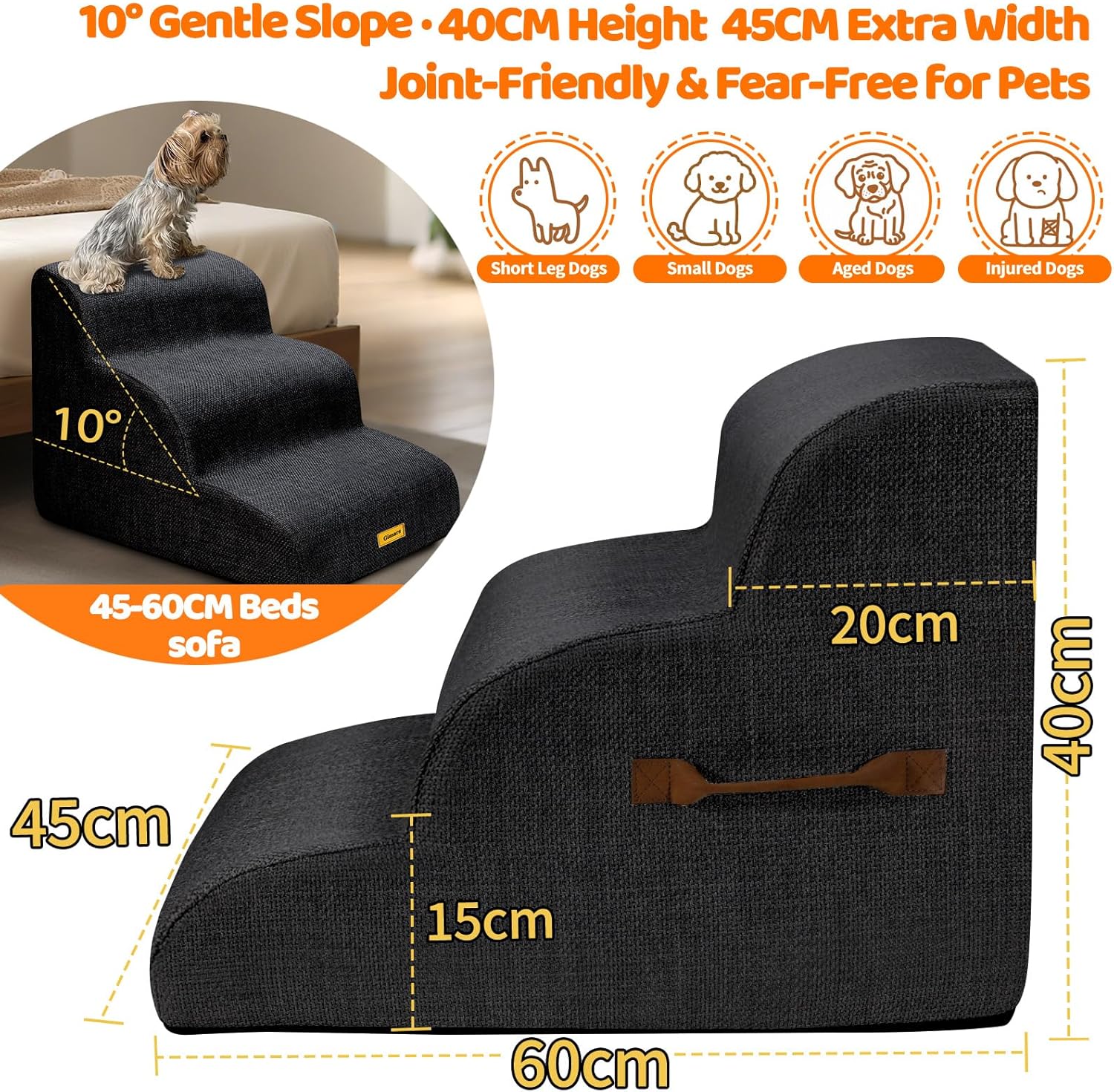 Detalle 2 de Gimars Escalier Robuste 18–27 kg