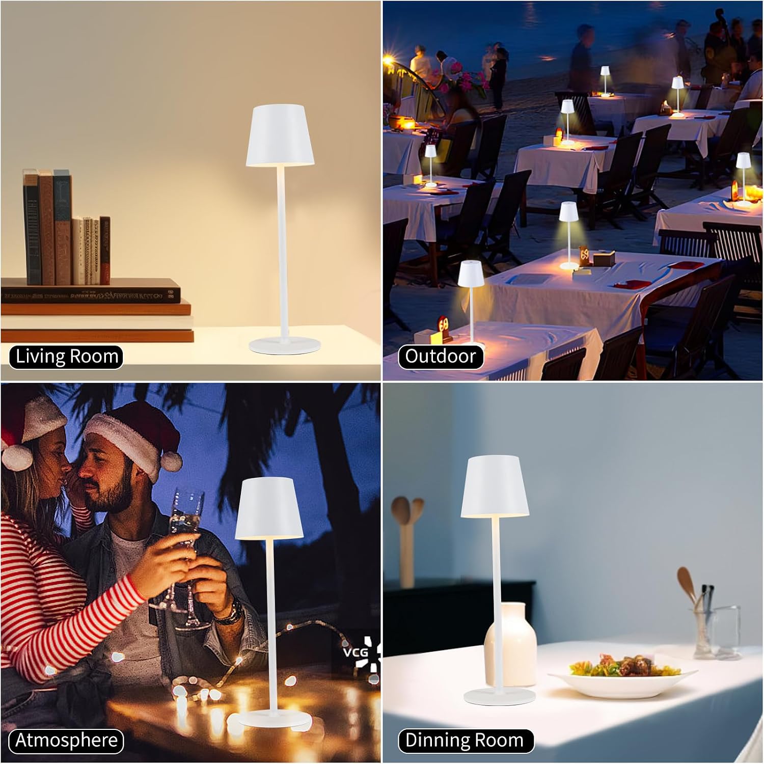 Thumbnail 5 de Zoeger Lot de 2 lampes de table LED 5000 mAh