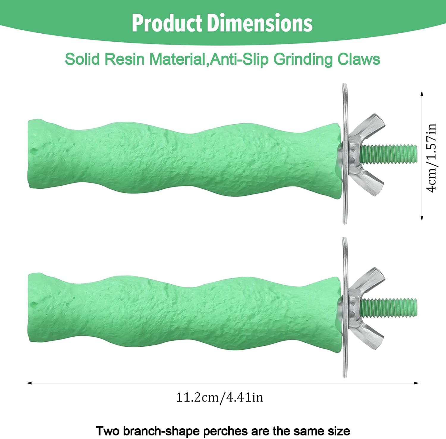 Thumbnail 1 de 2PCS Bird Beak Grinding Stone Perches for Cage – Durable Parrot Stand for Claws & Beak Care