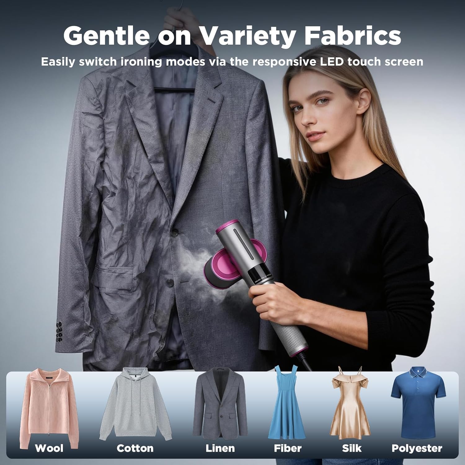 Thumbnail 3 de Travel Steamer for Clothes: 2-in-1 Steam Iron & Garment Steamer with 1200W Power