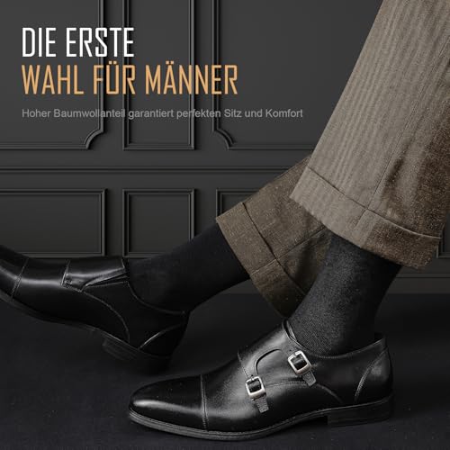 Detalle 2 de Effeet Socken Herren – 6 Paar Business Socken aus atmungsaktiver Baumwolle, Geschenkbox