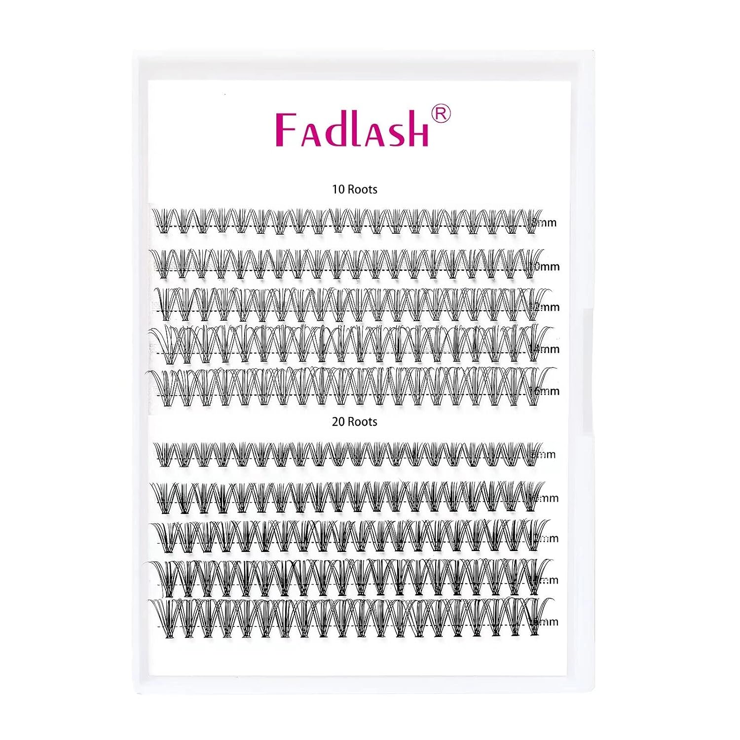 Detalle de FADLASH Wimpernverlängerung Cluster 10D-20D
