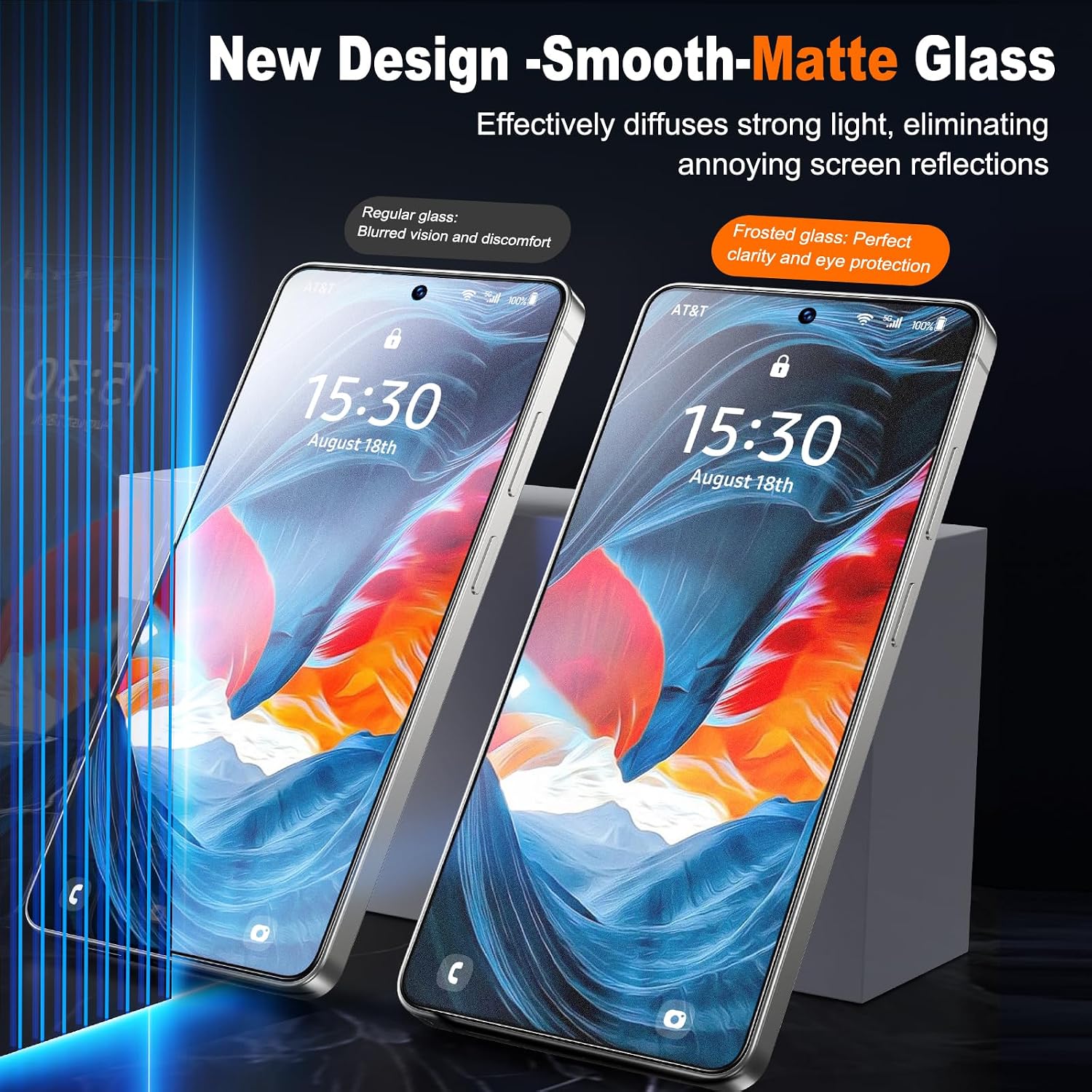 Detalle 2 de UniqueMe Matte Screen Protector for Galaxy S25 Ultra, 2-Pack, Anti-Glare Glass