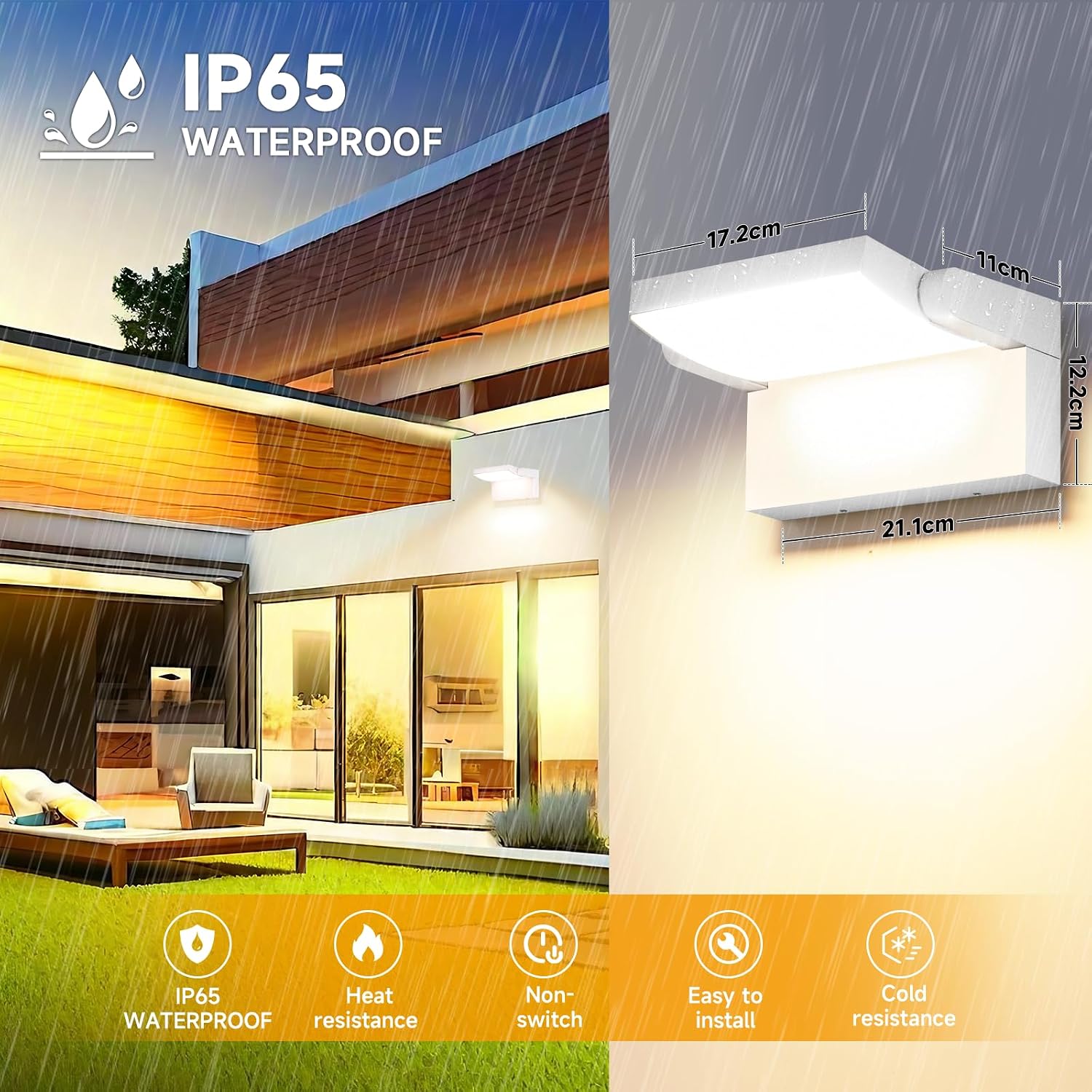 Detalle de Applique LED esterno 40 W con pannello girevole