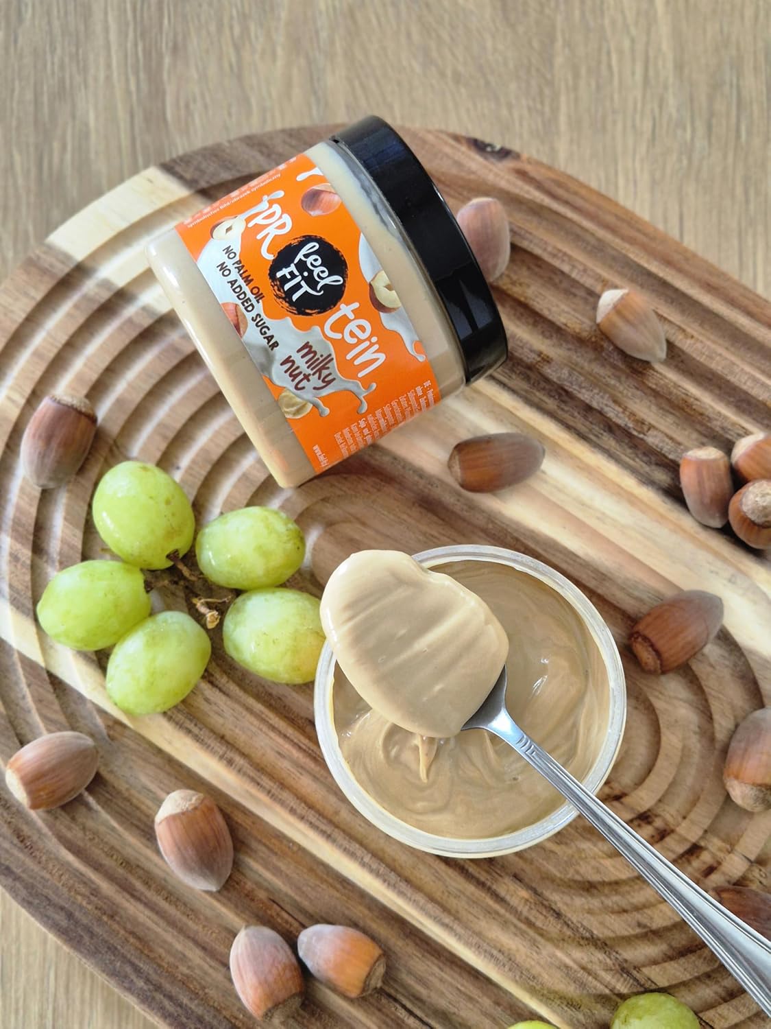 Detalle de Feel FIT Protein Milky Nut – pâte à tartiner protéinée lait-noisette sans sucre ajouté (keto, low carb), 24% protéines, 200 g