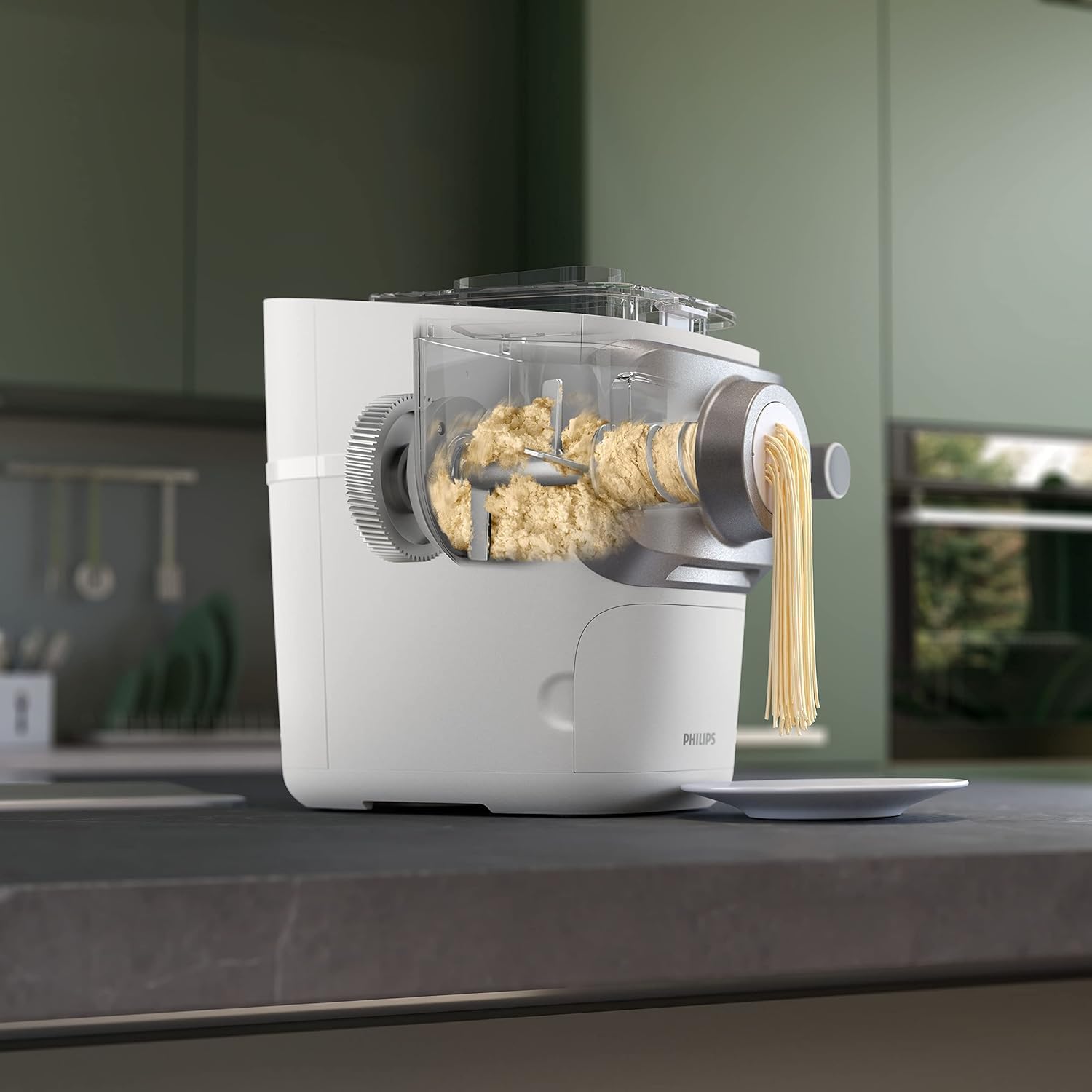 Thumbnail 6 de Philips Nudelmaschine Serie 7000 HR2660/00 (weiß) mit ProExtrude-Technologie – vollautomatisch