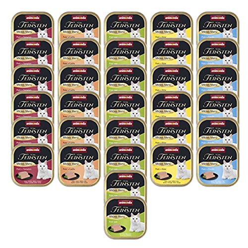 Detalle de animonda Vom Feinsten Mildes Menü Milde Vielfalt Katzenfutter – 32 x 100 g