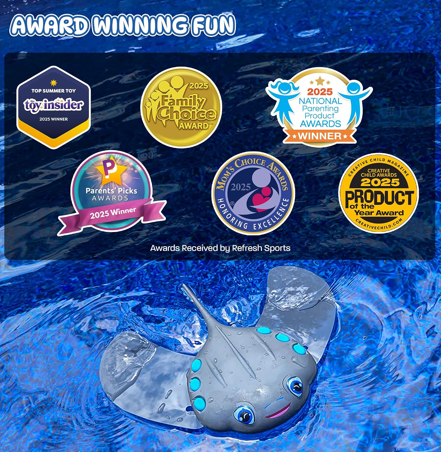 Thumbnail 6 de Stingray Pool Torpedo Swim Toy by Refresh Sports