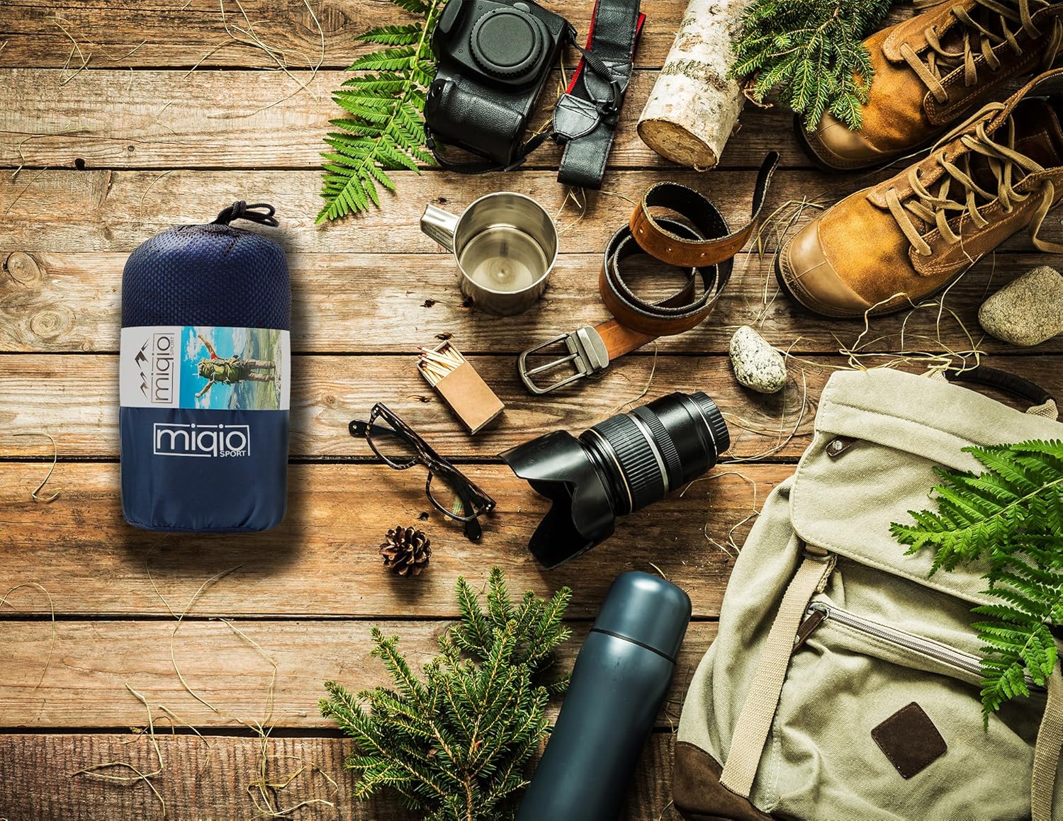 Detalle 2 de MIQIO 2in1 Hüttenschlafsack Ultra leicht mit Reißverschluss – vielseitiger Reiseschlafsack und XL Reisedecke