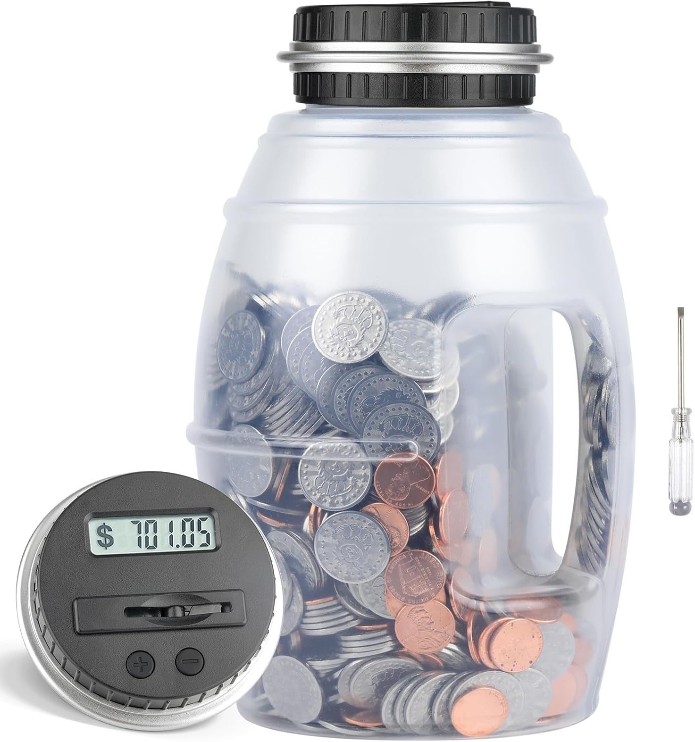 Detalle de Vcertcpl Digital Coin Bank, 2.8L Capacity