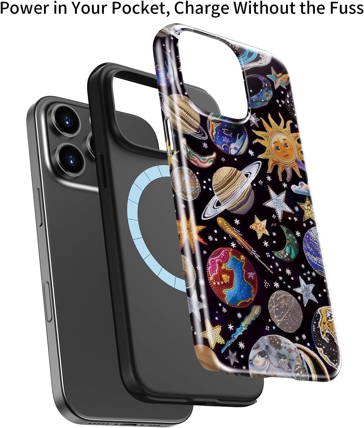 Detalle de Goodon iPhone 13 Pro Floral Case, MagSafe-Compatible Dual-Layer Cover