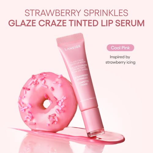 Detalle de LANEIGE Glaze Craze Tinted Lip Serum in Strawberry Sprinkles