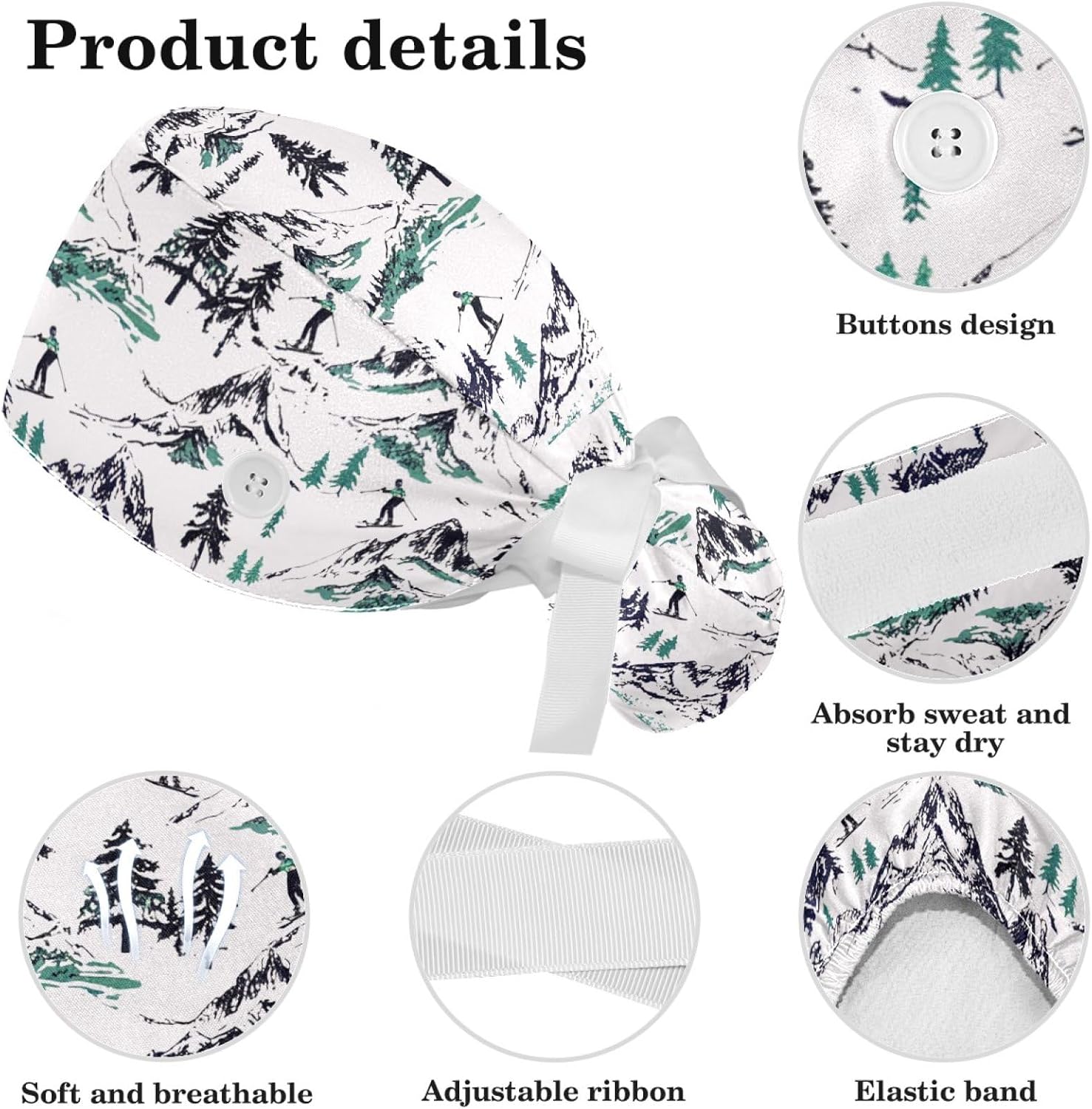 Detalle de Scrub Cap for Women in Polyester
