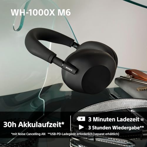 Thumbnail 7 de Sony WH-1000XM6 kabellose Noise Cancelling-Kopfhörer – Signature Hi-Res Sound, faltbares Design, 30 Std. NC