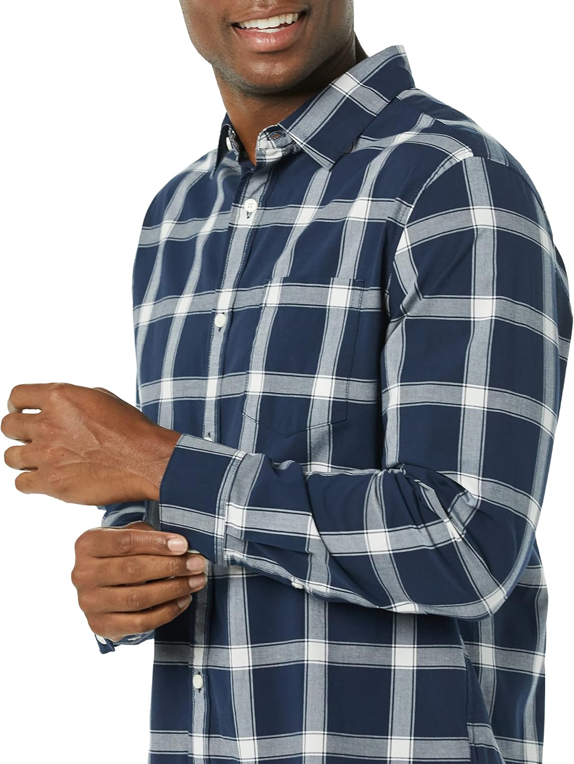 Thumbnail 4 de Amazon Essentials men’s slim-fit long-sleeved stretch poplin shirt