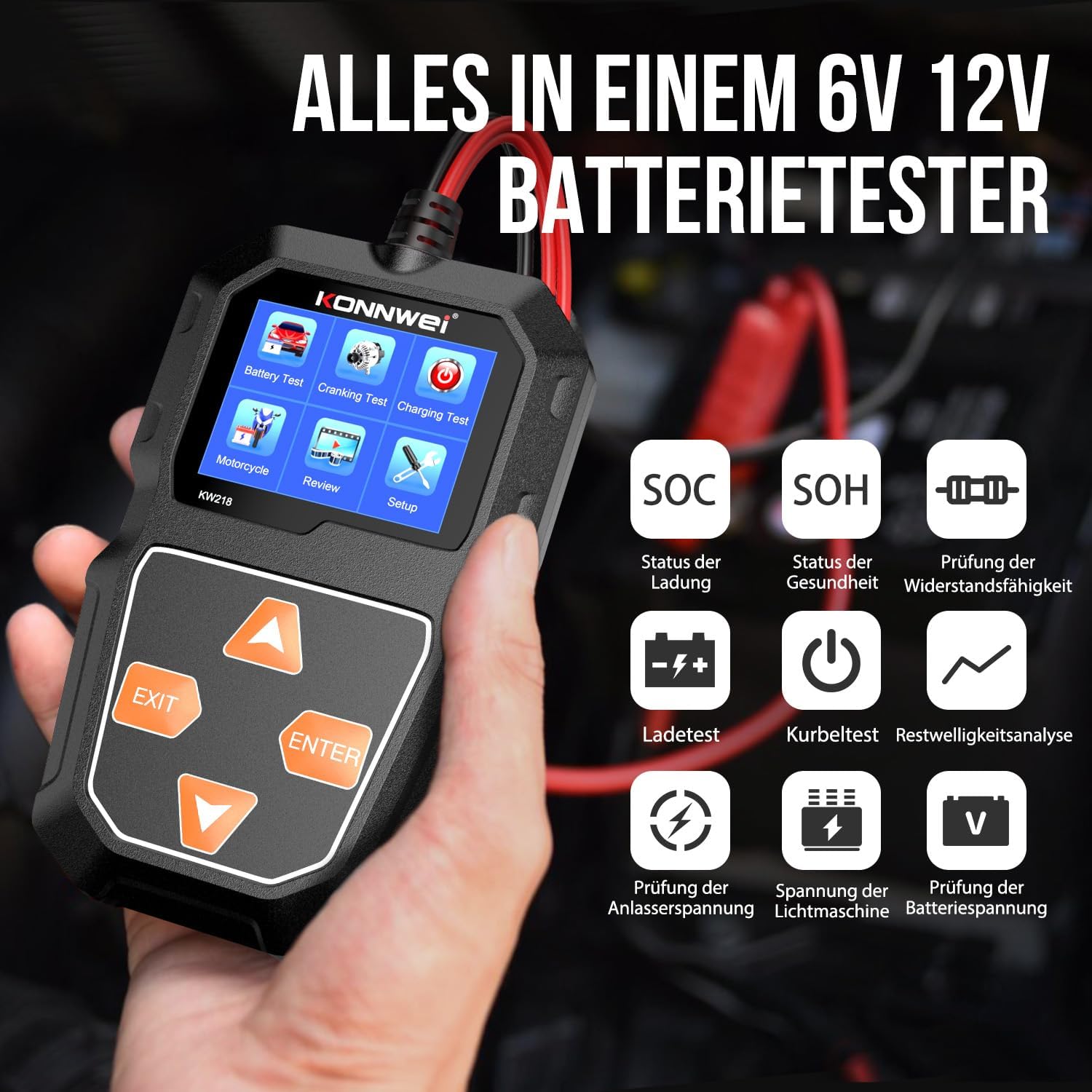 Thumbnail 3 de KONNWEI KW218 Batterietester 6V/12V