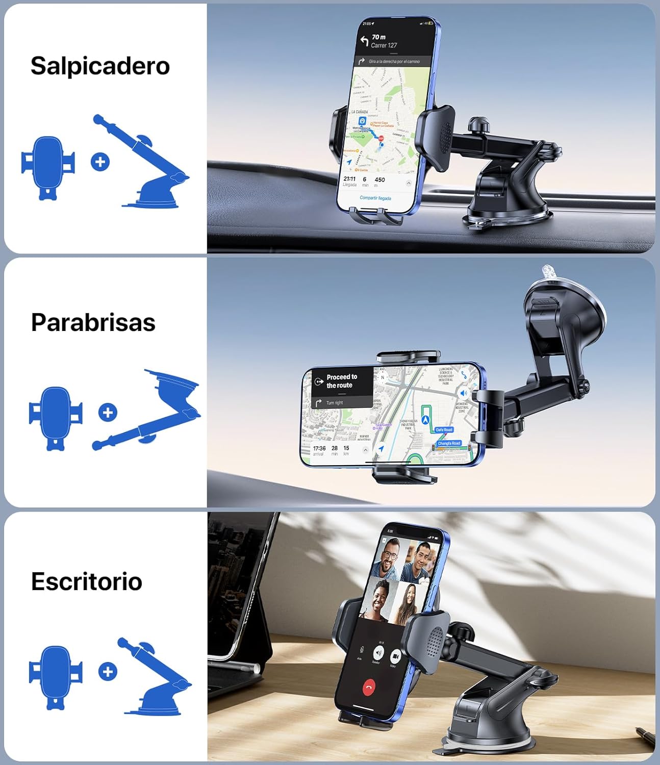Thumbnail 6 de Miracase Soporte Movil Coche 360°