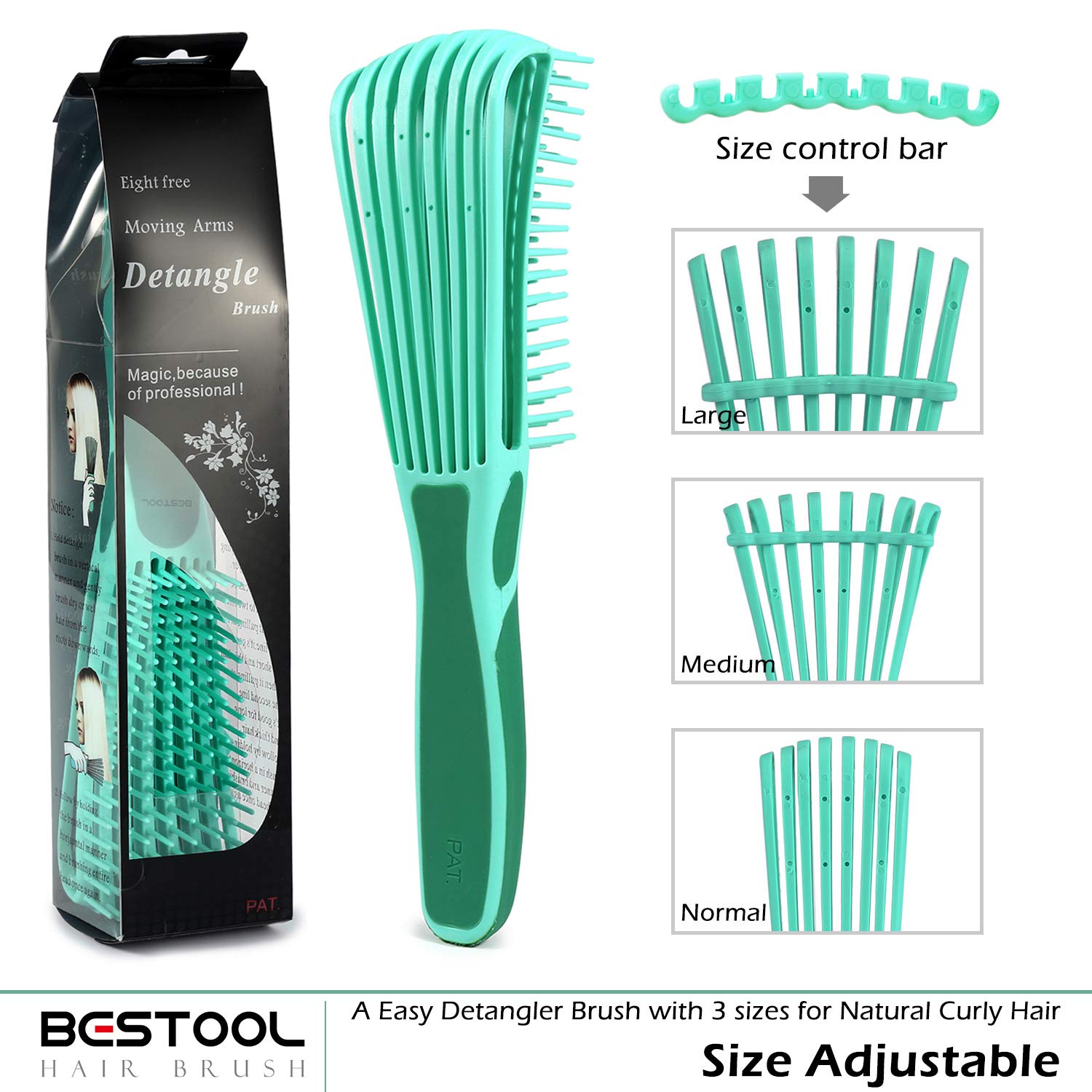 Detalle de BESTOOL Haarbürste für Locken, Entwirrung