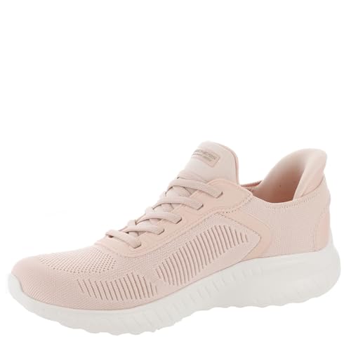 Detalle de Skechers Femme Bobs Squad Chaos Current Muse Slip-In ENTRAINEUSE – Light Pink Textile, 39 EU