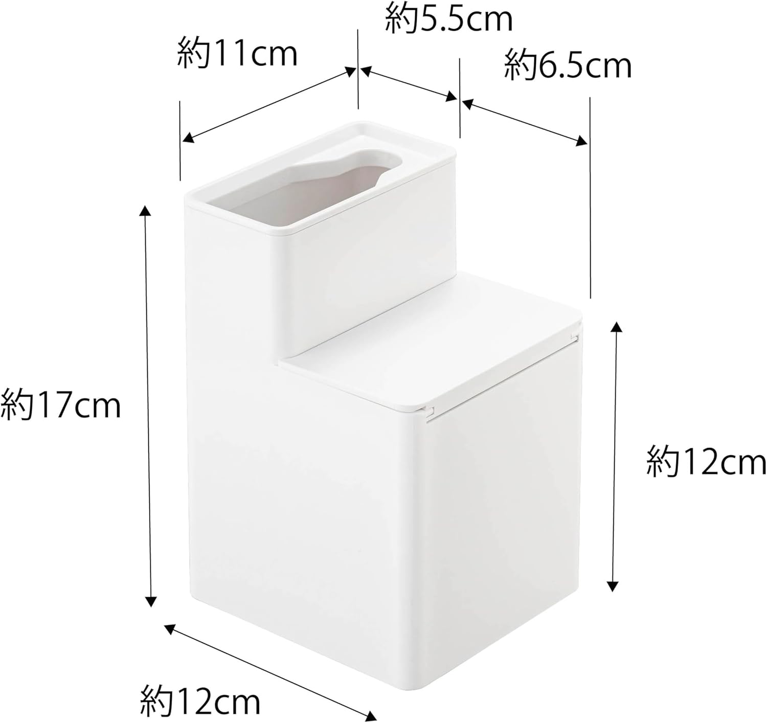 Thumbnail 6 de 山崎実業 tower 5722 替えブラシ収納付き流せるトイレブラシスタンド ホワイト・約W11×D12×H17cm