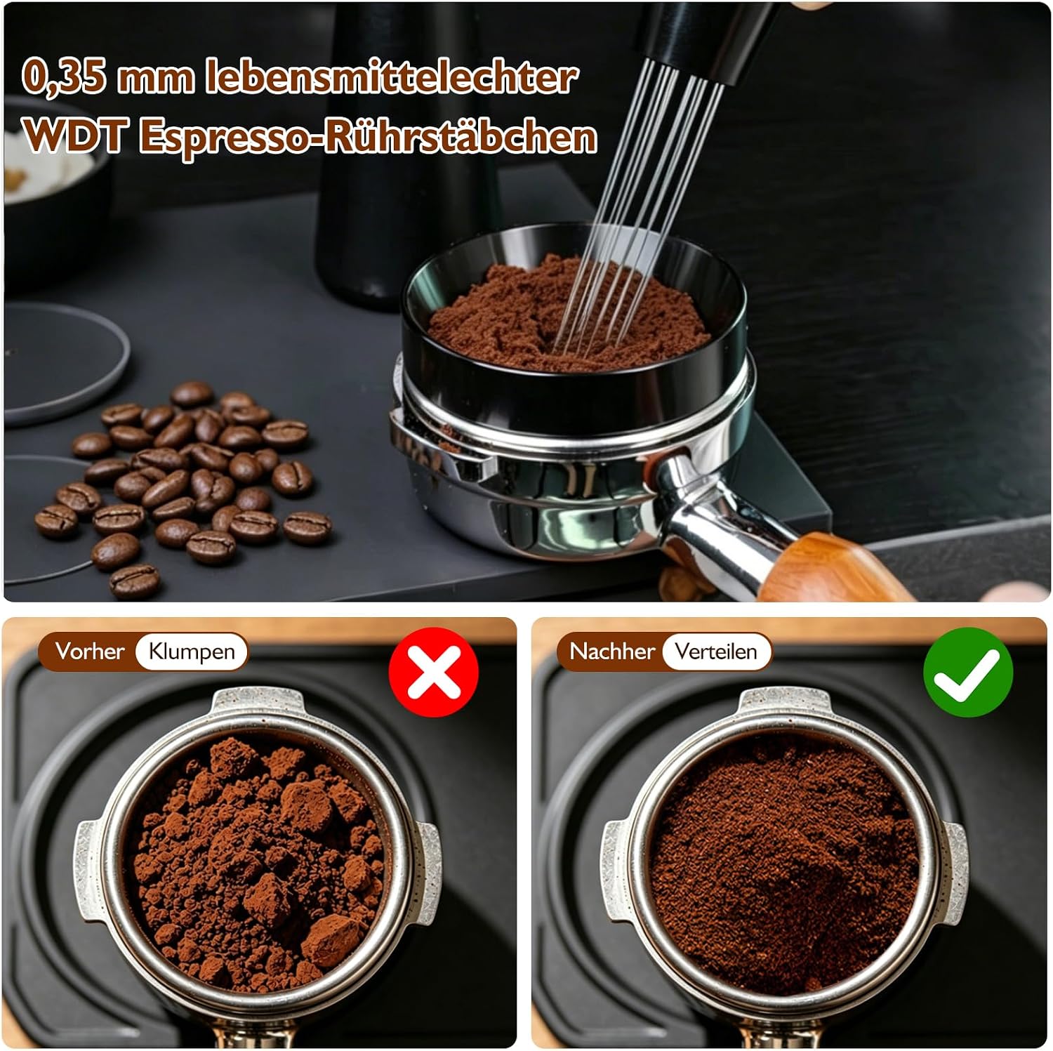 Thumbnail 4 de TENGIZUOHZ Espresso Tamper 58mm Set – 7-teiliges Barista Zubehör